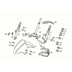 Handlebar voice - front cushion Sym Orbit III 50 E5 Dutch White (WH-006)