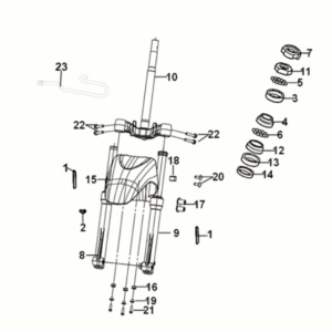 Handlebar voice - front cushion Sym Symphony ST 50 E5 White (WH-8028P)