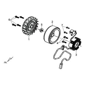 Star anchor/flywheel Sym XPRO 50 E4