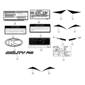 stickers Kymco Agility RS 4-stroke black 09