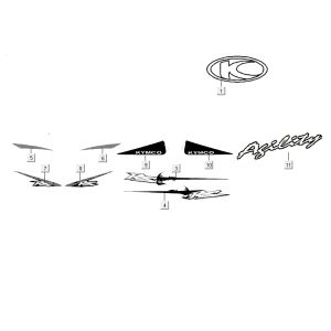 stickers-transfers Kymco Agility RS 4-stroke black 11