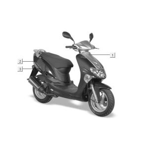 stickers 2 Kymco Vitality 2t ac red