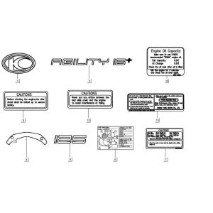 decal AGILITY 16+ 4T 125 Matte Metallic Light Blue