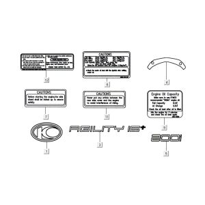 stickers AGILITY 16+ 4T 200i Matte Metallic Light Blue