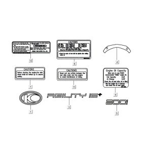 stickers AGILITY 16+ 4T 200i Matte Metallic Silver