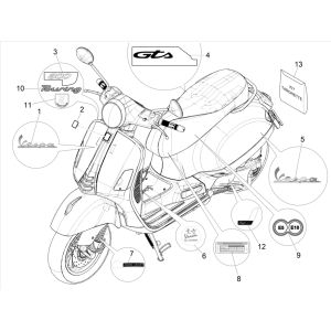 Emblems Vespa GTS 300 HPE 4T 4V IE ABS E4 2019 (EMEA)