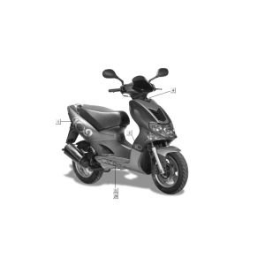 stickers Kymco Super9 AC 2-stroke nm red