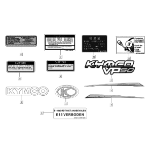 Stickers Kymco VP50i injection euro 4 oak metallic