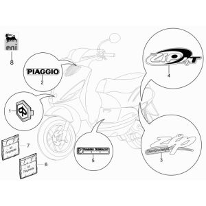 Emblems Piaggio Zip 2000 4-stroke AC