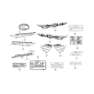 sticker set Kymco Super 8 4-stroke (2007-2009) orange