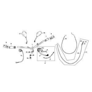 Handlebar Mirrors Baotian Speedy 4-stroke
