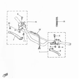 Stuur - koppeling - handel Yamaha DT-50 MX