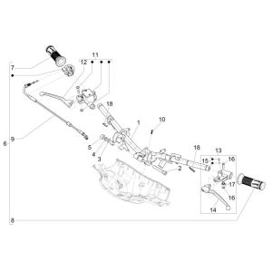 Handlebar parts Vespa Sprint 2-stroke