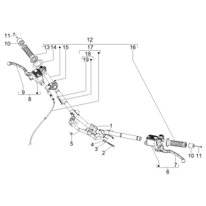 Handlebar Wheel - Brake Pumps Gilera Runner 50 SP 2010-2017