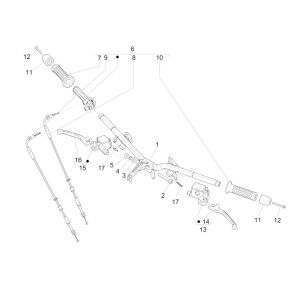 Handlebar - brake pumps GTS 125 IE