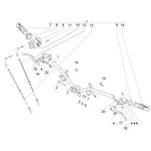 Handlebar Wheel - Piaggio Liberty 50 4-stroke Brake Pumps (IGET Euro 5)