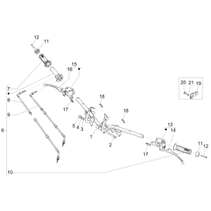 Handlebar Wheel - Brake Pumps Piaggio Medley 150 4T IE ABS E4 2016-2020 (EMEA)