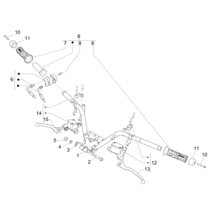 Handlebar Wheel - Brake Pumps Piaggio MP3 350 Maxi sport E4 ABS 2018-2020 (EMEA)