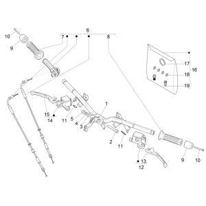 Handlebar Wheel - Vespa GTS 125 4T E5 ABS 2021 (EMEA) Brake Pumps