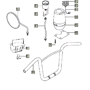 Stuur - spiegel - teller Tomos LUXE EX (L0-L1)