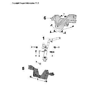 Handlebar Wheel Cover Peugeot Citystar 50 Brown