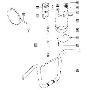 Stuur - teller - spiegel Tomos FLEXER XL (45KMH) (K8-L0)