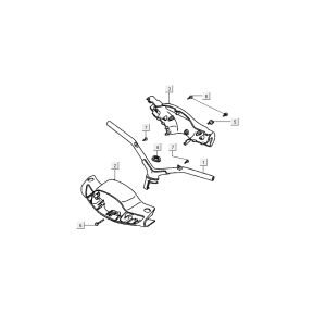 Handlebar +steering parts Kymco DJ 2-stroke Silver