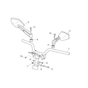 Handlebar Aprilia SR 50 H2O ie+carb 2004-2009