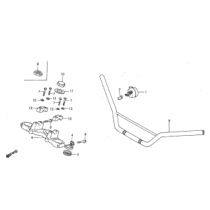 Handlebar wheel - Handlebar Mount Honda MT50