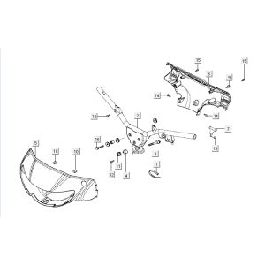 Handlebar Kymco Activ 4-stroke red-black