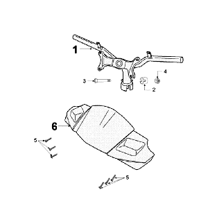 Handlebar bend Peugeot Jet Force LC white