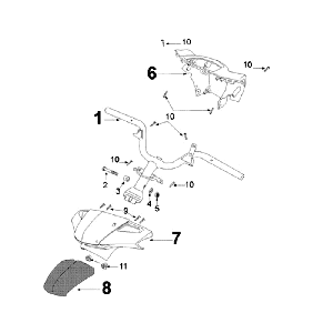 Handlebar bend Peugeot Kisbee blue