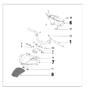 Handlebar Bend Peugeot Kisbee RS White