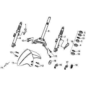 Handlebar Brake Levers Kpl L R Sym Orbit II (GY7450U) matt grey