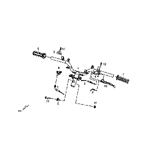 Handlebar Brake Levers Kpl Lr Sym Fiddle III Matt Black