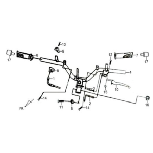 Handlebar/ brake levers/ cables Sym X'PRO 125