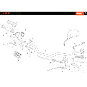Handlebar parts- Mirrors Rieju MRT enduro white 2010 2-Stroke