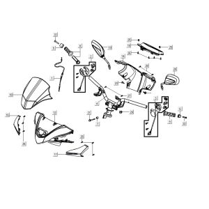 steering parts AGILITY 16+ 4T 200i Matte Metallic Silver