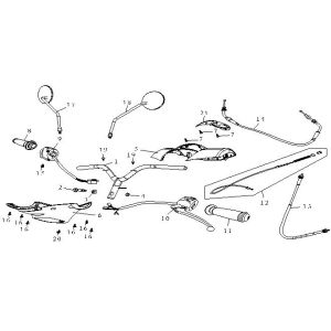 Handlebar parts AGM Fashion white