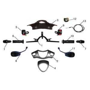 Handlebar parts AGM LX black