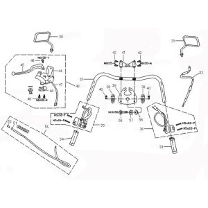 Handlebar parts AGM Retro Extra mat cream