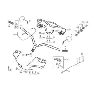 Handlebar parts China Zip red Euro4