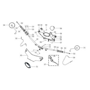 Handlebar parts Agm Veterano matt grey