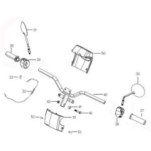 Handlebar parts Benzhou ZN50QT-36 black