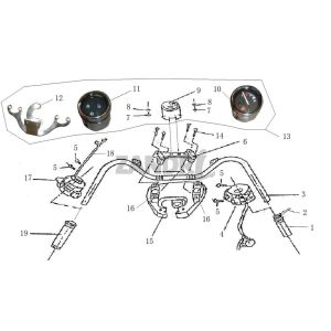 Handlebar parts BTC Grande Retro GT1 black cream