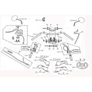 Handlebar parts China Joy white