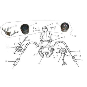 Handlebar parts Giantco Grand Venus dark blue