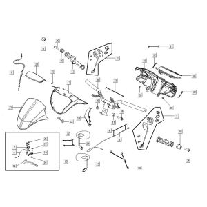 Handlebar parts Kymco Agility 16'+ 4-stroke injection euro4 Red