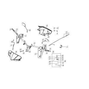 Handlebar parts Kymco Agility Delivery 4-stroke euro4 black