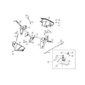 Handlebar parts Kymco Carry 4-stroke injection euro4 white